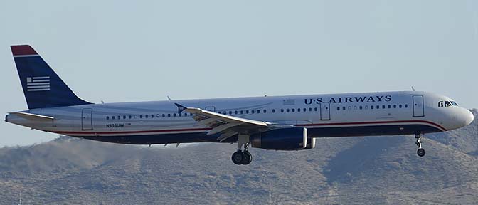 US Airways A321-231 N536UW, Phoenix Sky Harbor, March 10, 2015